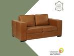 Leren bank Fine - 2 zits - Vintage Cognac (cognac) - Poten, Antiek en Kunst, Ophalen of Verzenden