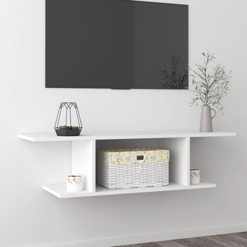 vidaXL Tv-wandmeubel 103x30x26,5 cm wit, Huis en Inrichting, Kasten |Televisiemeubels, Nieuw, Verzenden