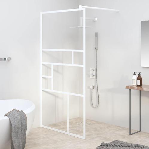 vidaXL Inloopdouchewand 115x195 cm ESG-glas wit, Doe-het-zelf en Bouw, Sanitair, Nieuw, Verzenden