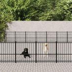 vidaXL Chenil dextÃ©rieur pour chiens Acier 84,68 mÂ², Verzenden