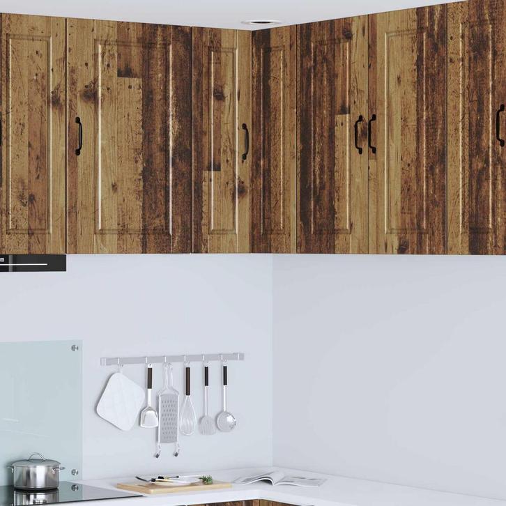 vidaXL Keuken Kast met plank Oudhout 57 x 57 x 80 cm Bewerkt, Huis en Inrichting, Kasten | Overige, Nieuw, Verzenden