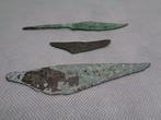 Oud-Romeins 3 medische scalpels? (brons) Medisch instrument, Antiek en Kunst