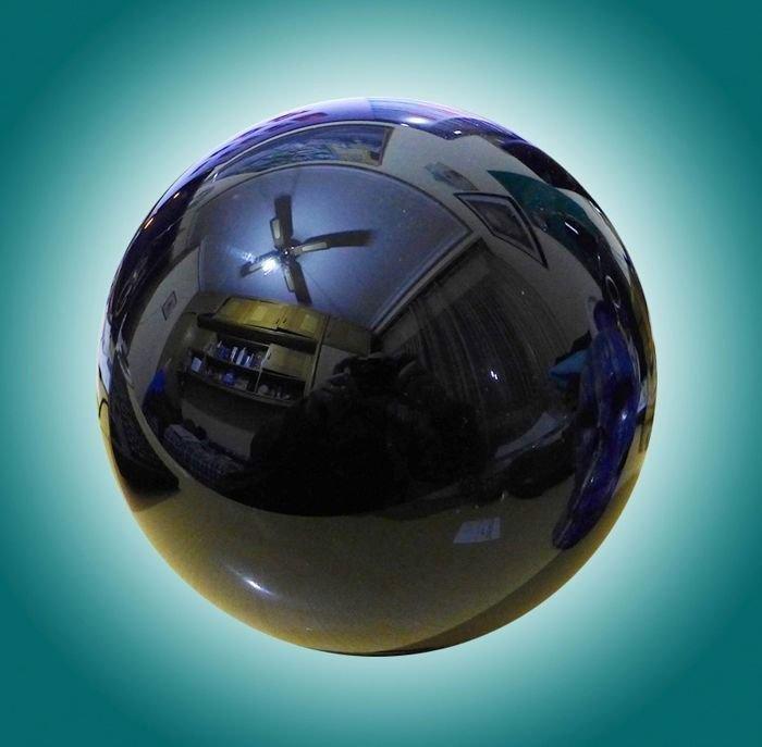 Obsidiaanbol Zwart Mexicaans gepolijst - Hoogte: 80 mm -, Antiek en Kunst, Curiosa en Brocante