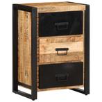 vidaXL Ladekast 50x35x70 cm massief ruw mangohout, Verzenden, Nieuw