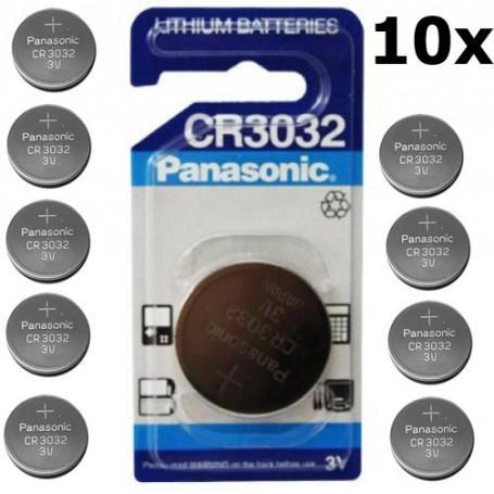 Panasonic Lithium CR3032 500mAh 3V knoopcel batterij 10x, TV, Hi-fi & Vidéo, Batteries, Envoi