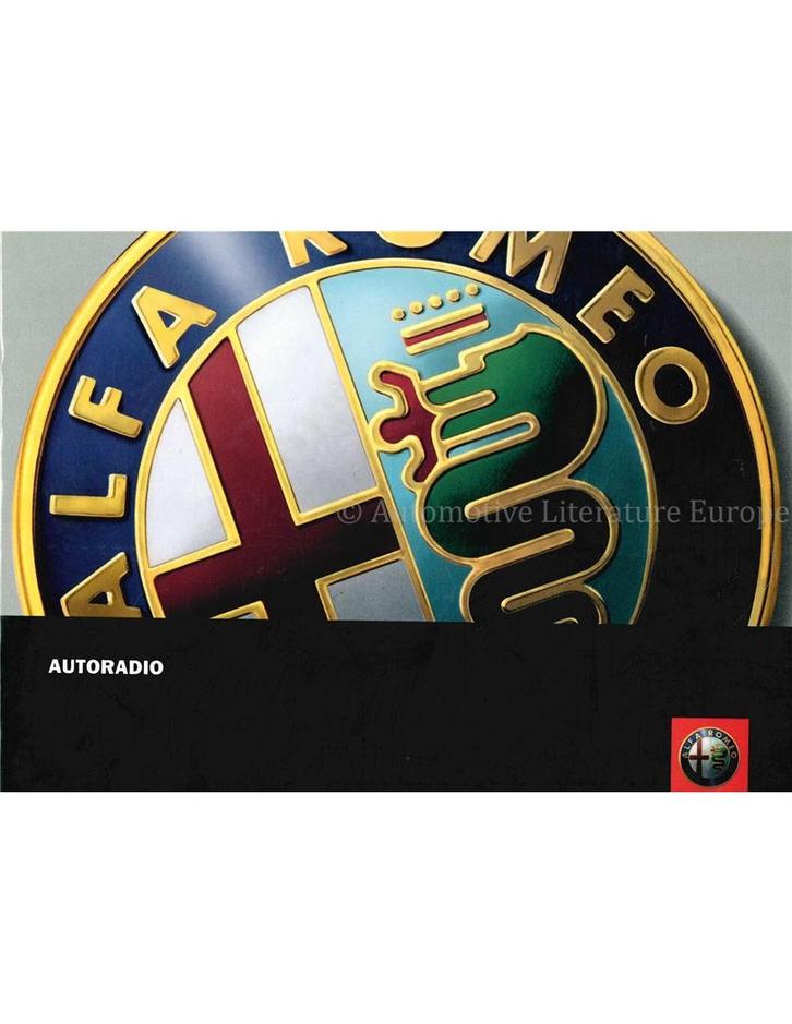 2006 ALFA ROMEO AUTORADIO INSTRUCTIEBOEKJE DUITS, Autos : Divers, Modes d'emploi & Notices d'utilisation, Enlèvement ou Envoi