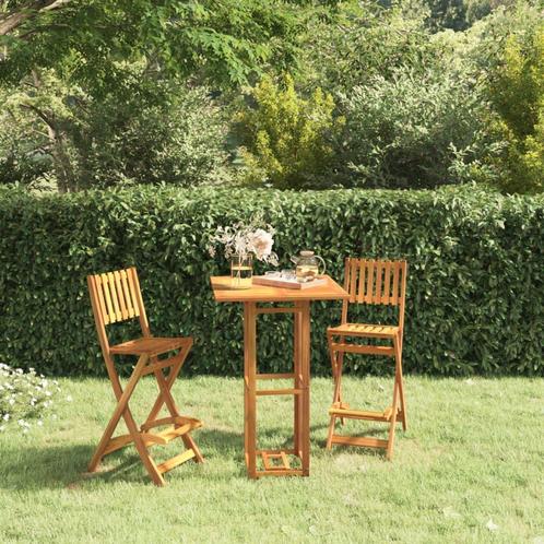 vidaXL Bistrotafel 75x75x110 cm massief acaciahout, Jardin & Terrasse, Tables de jardin, Envoi