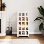 vidaXL Houtblokhouder met wielen 40x49x110 cm massief, Verzenden