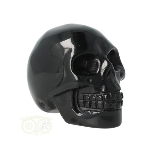 Zwarte Obsidiaan schedel Nr 17 - 88 gram, Handtassen en Accessoires, Edelstenen, Nieuw, Verzenden