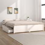 vidaXL Cadre de lit avec tiroirs Blanc 140x190 cm