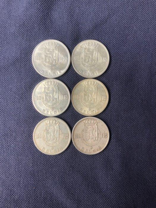 België. 100 Francs 1951 6 stuks (Zonder Minimumprijs), Postzegels en Munten, Munten | Nederland