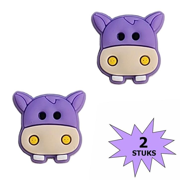 Fako Bijoux - Tennisdemper - Nijlpaard - Paars - 2 Stuks, Sport en Fitness, Tennis, Verzenden