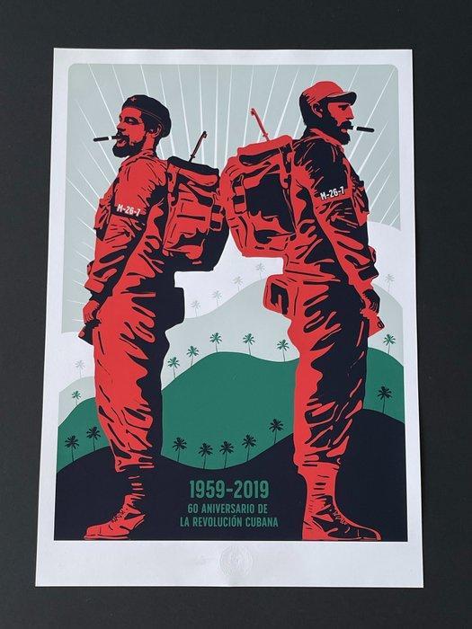 Solano (1971). - Ché Guevara y Fidel Castro en Sierra, Antiek en Kunst, Kunst | Tekeningen en Fotografie