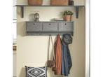 SoBuy FRG282-HG - Kapstok met Wandplank - 5 Haken 3 Manden -, Verzenden, Nieuw