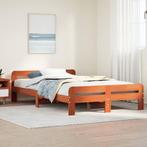 vidaXL Bedframe zonder matras massief grenenhout wasbruin, Verzenden, Nieuw
