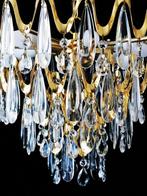 Plafondlamp - Messing, Kristal - Italiaanse hanglamp, Huis en Inrichting, Nieuw