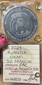 Rwanda. 50 Franken 2021 Okapi (Sans Prix de Réserve), Postzegels en Munten