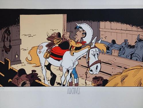 Morris - 1 Silkscreen - Lucky Luke - A lOmbre des derricks, Boeken, Strips | Comics