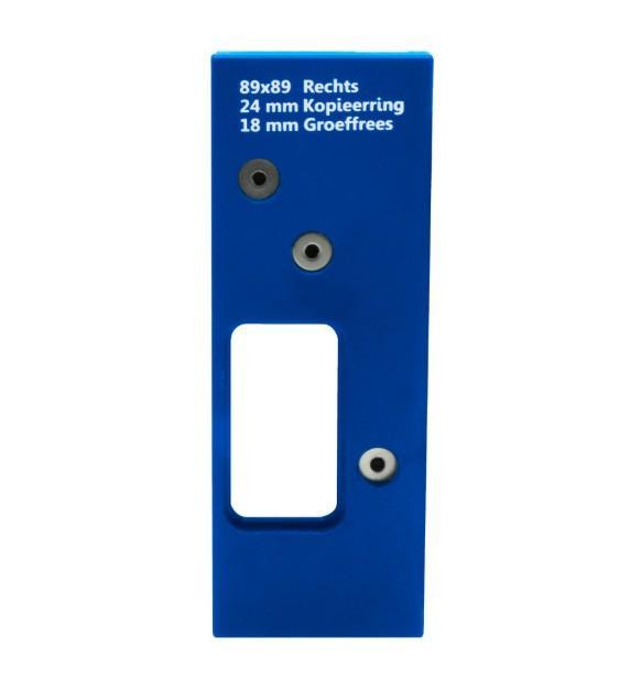 Boormal voor scharnieren ronde hoek 89x89 mm rechts, Doe-het-zelf en Bouw, Hang- en Sluitwerk, Klink of Kruk, Nieuw, Overige materialen