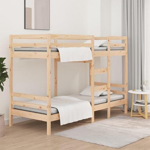 vidaXL Lit superposé 90x190 cm Bois de pin massif, Maison & Meubles, Chambre à coucher | Lits, Neuf, Envoi