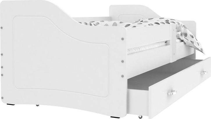 Luxe Kinderbed met Opbergruimte - Wit - Inclusief Matras..., Kinderen en Baby's, Kinderkamer | Bedden, Nieuw, Ophalen of Verzenden