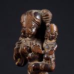 sculptuur moeder met 3 kinderen - Hout - India - eind 19e