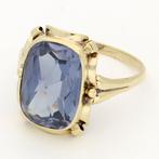 Ring - 14 karaat Geel goud - Korund, Handtassen en Accessoires, Ringen, Nieuw