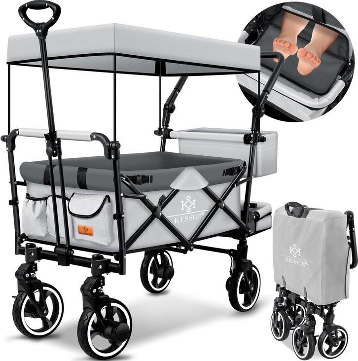 KESSER® Bolderkar - Opvouwbaar - Bolderwagen - Grijs •, Huis en Inrichting, Woonaccessoires | Overige, Verzenden