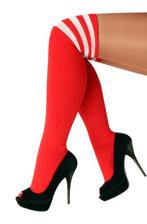 Sokken Rood Witte Strepen 36-41 Dames Heren Unisex Rode Knie, Vêtements | Femmes, Ophalen of Verzenden