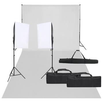 vidaXL Fotostudioset met verlichtingsset en achtergrond, Audio, Tv en Foto, Verzenden, Nieuw