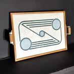 Dienblad - Hout, Glas, Aluminium - Art Deco drankjes, Antiek en Kunst