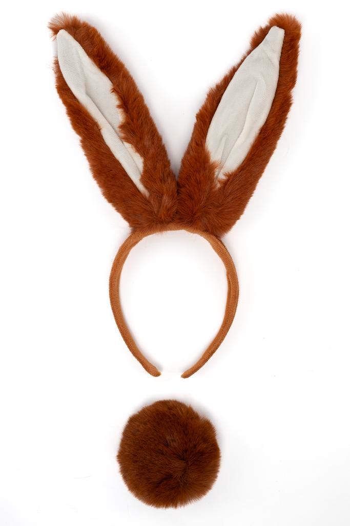 Haarband Konijn Lange Oren Bruin met Staart Diadeem Konijnen, Kleding | Dames, Carnavalskleding en Feestkleding, Nieuw, Ophalen of Verzenden