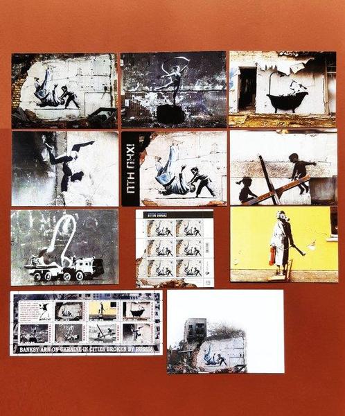 Banksy (1974) - Ukraine -  ! (FCK PTN!)-2 full sets:, Antiquités & Art, Art | Peinture | Moderne