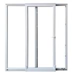 PVC kiepschuifpuien-kiep b200xh215 cm Wit L, Gevelraam of Ruit, Nieuw, Dubbelglas, 160 cm of meer