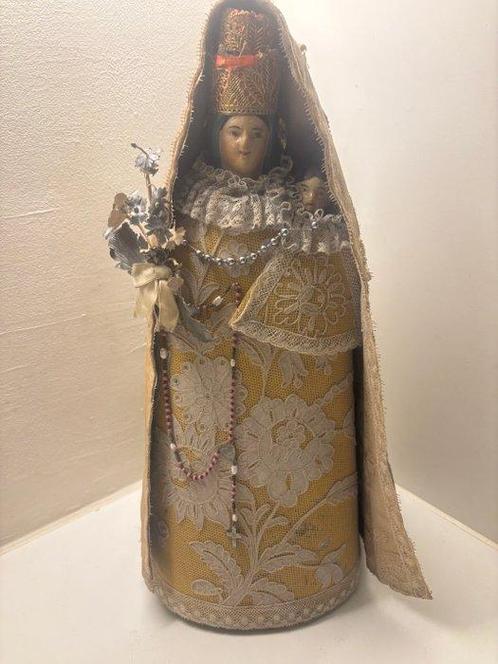 Maria beeld gips - Antiek - gips en stof en metaal -, Antiek en Kunst, Kunst | Niet-Westerse kunst