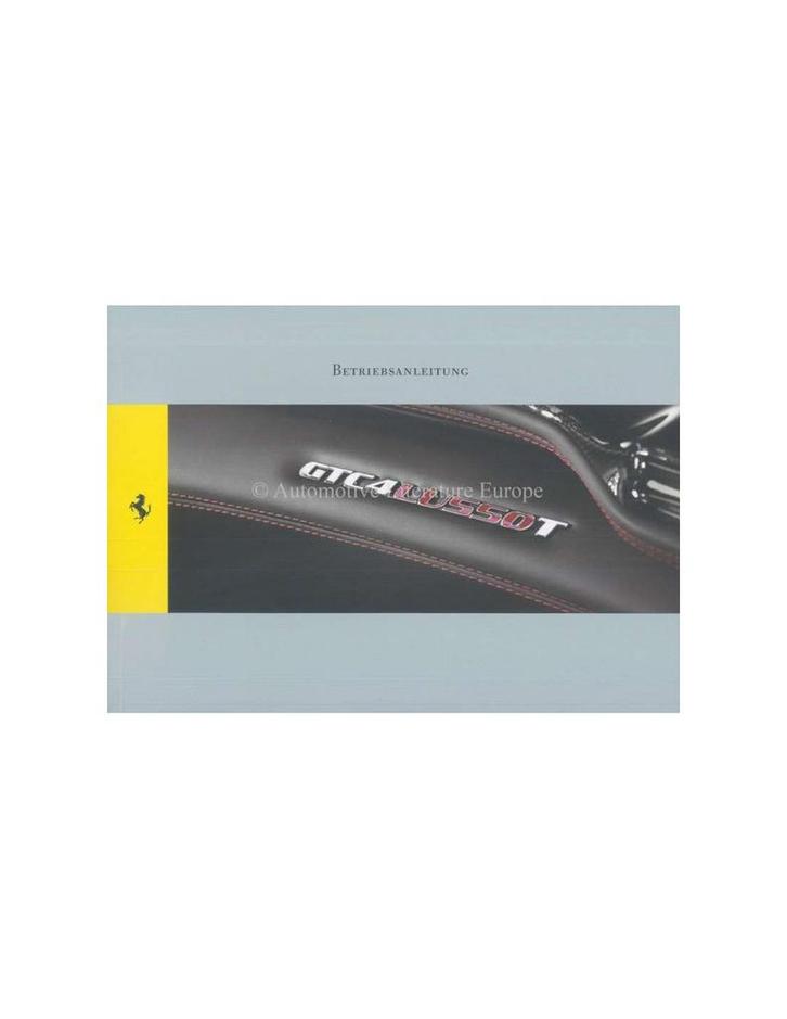 2017 FERRARI GTC4 LUSSO T INSTRUCTIEBOEKJE DUITS, Auto diversen, Handleidingen en Instructieboekjes