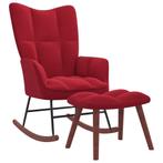vidaXL Chaise à bascule avec repose-pied Rouge bordeaux, Neuf, Verzenden