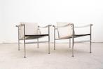 Cassina - Le Corbusier - Fauteuil (2) - LC1 - Chrome, Cuir -