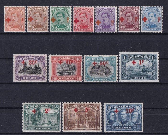 België 1918 - reeks Rode Kruis - OBP/COB 150/63, Postzegels en Munten, Postzegels | Europa | België