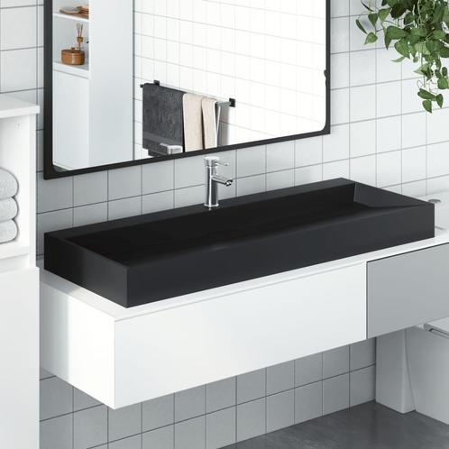 vidaXL Wastafel 120x46x11 cm gegoten mineraal/marmer, Doe-het-zelf en Bouw, Sanitair, Nieuw, Verzenden