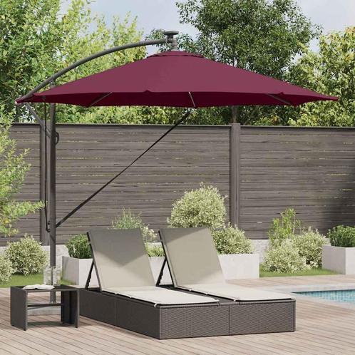 vidaXL Cantilever bananenparasol Bordeauxrood 294 x 294 x, Tuin en Terras, Parasols, Nieuw, Verzenden
