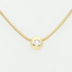 Collier - 14 carats Or jaune Diamant (Naturelle), Handtassen en Accessoires, Kettingen, Nieuw