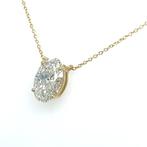 Halsketting - 14 karaat Geel goud - 3.01ct. tw. Diamant, Handtassen en Accessoires, Kettingen, Nieuw