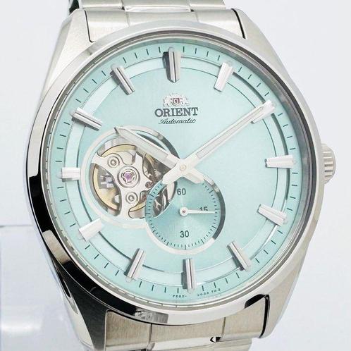 Orient - Star Semi Skeleton Light Green - Zonder, Handtassen en Accessoires, Horloges | Heren