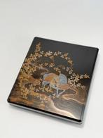 Doos - Goud, Zilver, Hout, Antiek Paard Makie Suzuribako