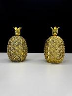 Sculpture, Pair of mid-century brass Pineapples - 22 cm -, Huis en Inrichting, Nieuw