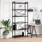 vidaXL Boekenkast Zwart eiken 80 x 30 x 188 cm Bewerkt hout, Verzenden, Nieuw