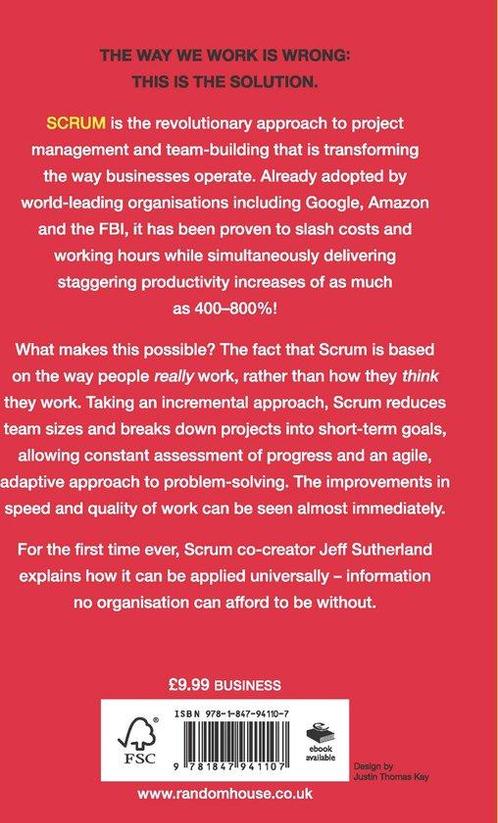 Scrum 9781847941107 Jeff Sutherland, Boeken, Overige Boeken, Zo goed als nieuw, Verzenden