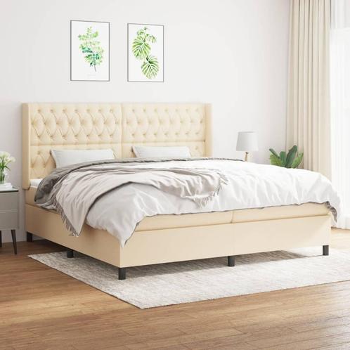 vidaXL Sommier à lattes de lit avec matelas Crème, Maison & Meubles, Chambre à coucher | Lits, Neuf, Envoi