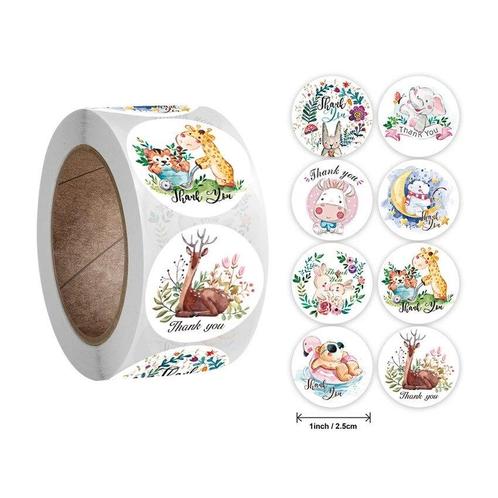 500 stickers labels dieren, beloning 2,5 cm rond, Maison & Meubles, Accessoires pour la Maison | Plantes & Fleurs artificielles